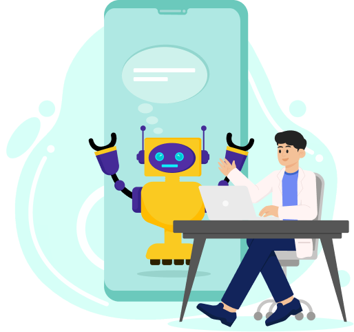 A Man Presenting Artificial Intelligence Regarding Mobile Phones
