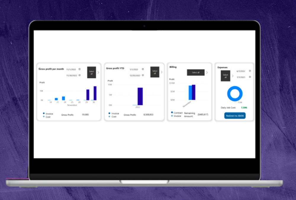 Power BI Dashboards for a Construction Client
