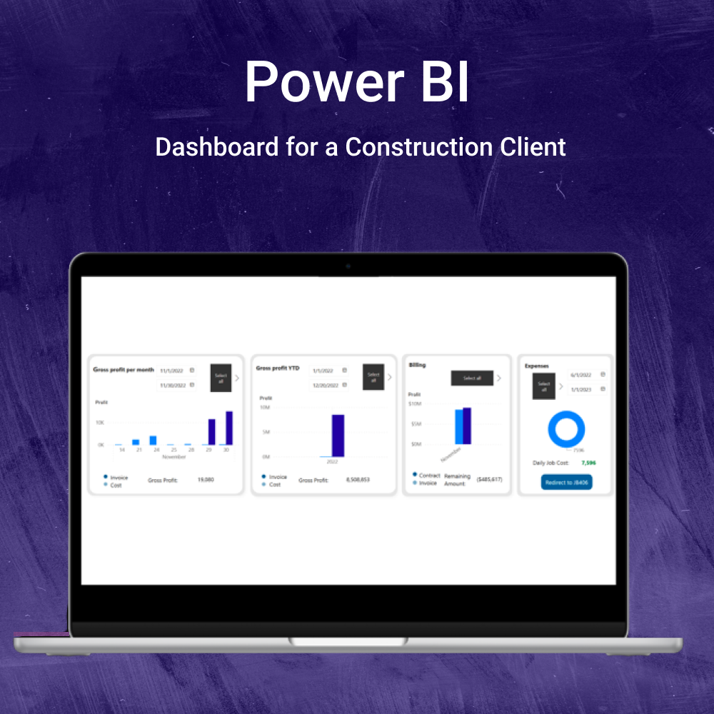 Power BI Dashboards for a Construction Client